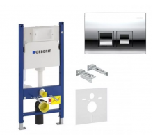 Инсталляция для подвесного унитаза GEBERIT Duofix + клавиша DELTA 50