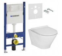 Комплект инсталляции GEBERIT Duofix + унитаз ROCA GAP ROUND + сиденье
