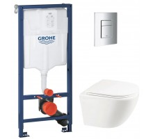 Комплект GROHE 38536001 + Унитаз MIXXUS PREMIUM ELLIPSE-0301-T3 + Панель Grohe 38732000 38536001ELLIPS0301T3