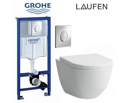 Комплект инсталляции GROHE + унитаз LAUFEN PRO +  клавиша + сиденье