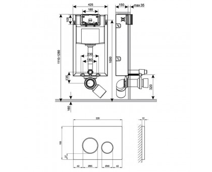 Набор инсталляций Qtap Nest ST QT0133M425M11V1146MB 