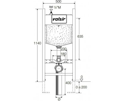 Инсталляция Valsir Tropea S Block S120 (VS0858209)