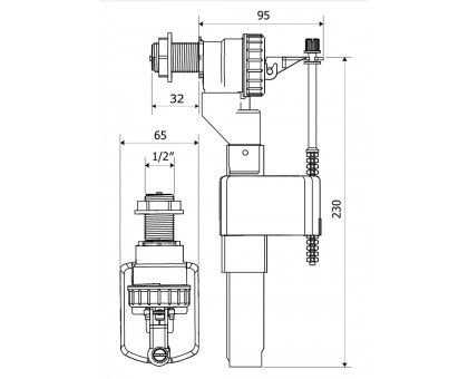 Боковой наполнительный впускной клапан KK Pol ZN2/105 1/2"