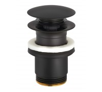 Донный клапан KLUDI PUSH-OPEN G 1 1/4 (1042639-00) черный матовый