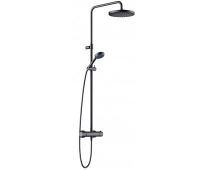 Душевая стойка Kludi Logo Dual Shower System 6808239-00  с термостатом черный мат