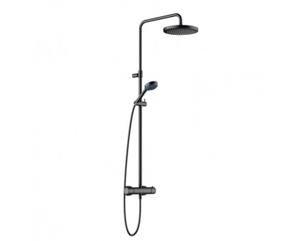 Душевая стойка Kludi Logo Dual Shower System 6808239-00  с термостатом черный мат