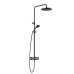 Душевая стойка Kludi Logo Dual Shower System 6808239-00  с термостатом черный мат