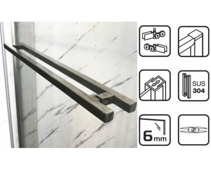 Душевая кабина Mixxus Premium Quadro SC01-120x80x195-TR Chrome (MI8291) стекло 6 мм