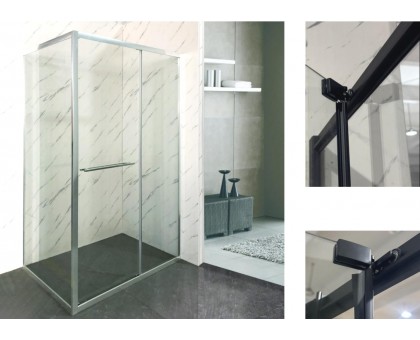 Душевая кабина Mixxus Premium Quadro SC01-120x80x195-TR Chrome (MI8291) стекло 6 мм
