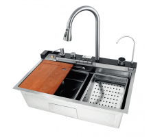 Мойка кухонная MIXXUS MH7546-SET-06 SUS304 DECOR (MX9577) 