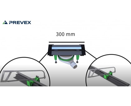 Линейный отрезной желоб Prevex EasyLine Classic 350-870 мм (EL-CLBR08A-003)