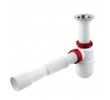 Сифон для мойки PolMark 1 1/2"х 40x40/50 (PM 40 SF 20 02) 