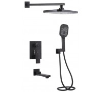 Душевая система Qtap Gemini QTGEM114BLM45703 Black Matt 