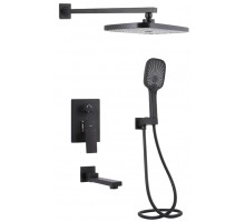 Душевая система Qtap Gemini QTGEM114BLM45703 Black Matt 
