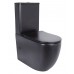 Напольный унитаз компактный Qtap Robin Ultra Quiet, Matt Black, QT13226083AMB