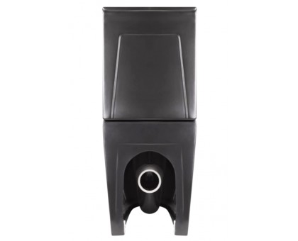 Напольный унитаз компактный Qtap Robin Ultra Quiet, Matt Black, QT13226083AMB