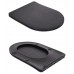 Напольный унитаз компактный Qtap Robin Ultra Quiet, Matt Black, QT13226083AMB