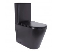 Унитаз компакт напольный Qtap Scorpio Ultra Quiet, Matt Black, QT14226088AMB