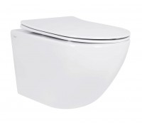 Унитаз подвесной Qtap Jay Ultra Quiet White сиденьем Slim Duroplast Soft-close Release, QT07335175W