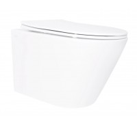 Унитаз подвесной Qtap Swan Ultra Quiet White сидением Slim Duroplast Soft-close Quick Release QT16335180W 