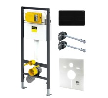 Инсталляция Viega Prevista Dry клавиша Visign for Style 23 пластик, черный глянец (771973S_773175)