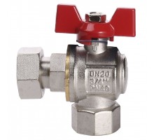 Кран шаровой угловой с накидкой гайкой SOLOMON 3/4″ BB PN40 (160401)