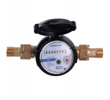 Счетчик холодной воды ECOSTAR DN15 1/2″ E-D R160 латунный со штуцерами