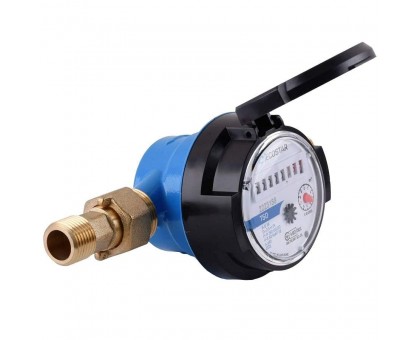 Счетчик холодной воды ECOSTAR DN15 1/2″ E-D R160 латунный со штуцерами