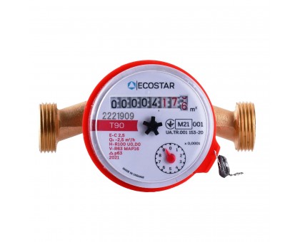 Счетчик горячей воды ECOSTAR DN15 1/2" L110 E-C 2,5