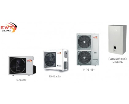 Тепловой насос воздух-вода EWT Clima HP-160CV3S/HP-IDU16CI