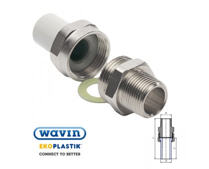 Американка WAVIN Ekoplastik 20х1/2" наружная