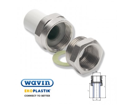 Американка WAVIN Ekoplastik 32х1" внутренняя