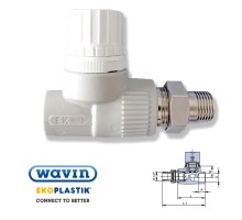 Радиаторный прямой вентиль WAVIN Ekoplastik 20 SVER020PXX