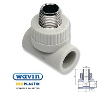 Тройник с НР WAVIN Ekoplastik 20х1/2" STKE02020X