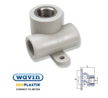 Тройник с ВР и настенным креплением WAVIN Ekoplastik 20х1/2" SNKP020XXX