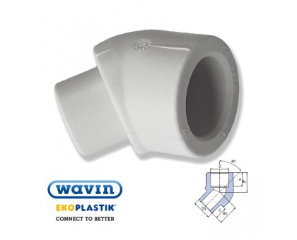 Угол WAVIN Ekoplastik 45x25 ВН