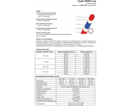 Труба для теплого пола HERZ PE-RT 16х2 мм (U162600) 