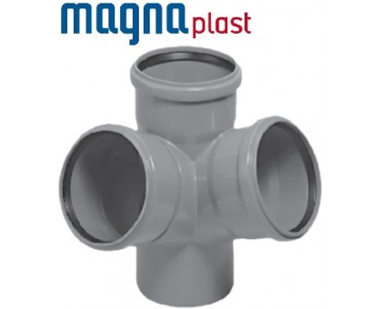 Каналізаційна хрестовина двоплощинна Magnaplast HTplus 110x110x110, 67° (11450)