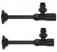 Комплект угловых вентилей MIRAYA LOTUS 1/2" (609221) черный мат