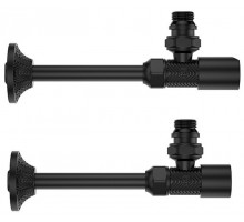 Комплект угловых вентилей MIRAYA LOTUS 1/2" (609221) черный мат