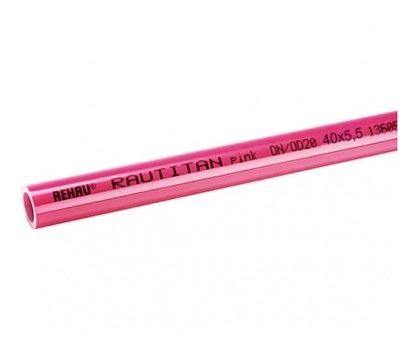 Труба из сшитого полиэтилена REHAU RAUTITAN Pink (PE-Xa) 16х2,2 мм бухта 120 м