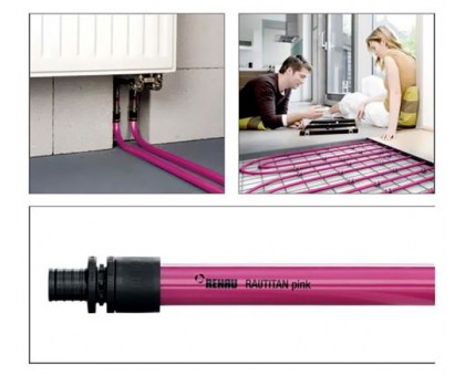 Труба из сшитого полиэтилена REHAU RAUTITAN Pink (PE-Xa) 16х2,2 мм бухта 120 м