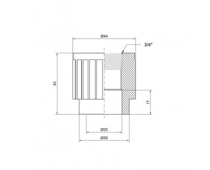 Муфта с внутренней резьбой Thermo Alliance DSB2045 25x3/4"