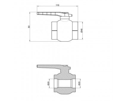 Кран шаровой PPR Thermo Alliance DSW115 25