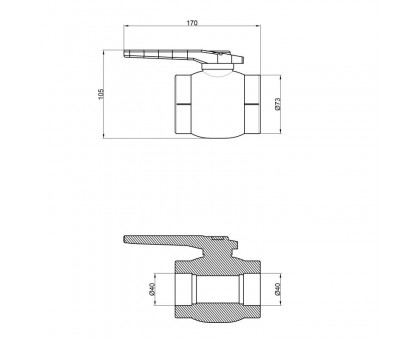 Кран шаровой PPR Thermo Alliance DSW117 40