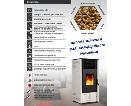 Камин пеллетный LAFAT AQUA 15 кВт 