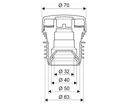  Каналізаційний клапан Uponor HypAir Ø 32-63 (1134572)