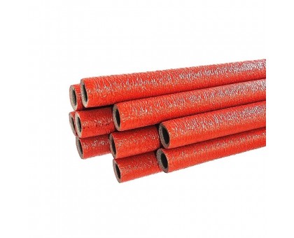 Ламинированный ﻿утеплитель для труб Tube Flex 18/6 2м красный
