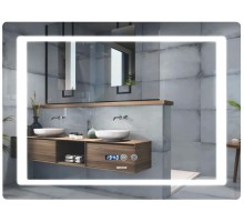 Зеркало Mixxus Style MR03 80x60 cм (MI6005) LED-подсветка, часы, антизапотевание