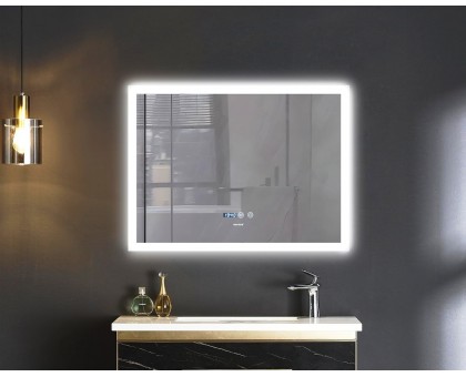 Зеркало Mixxus Flat MR04 100x60 см (MI6008) LED Touch, Anti-fog, димер, часы